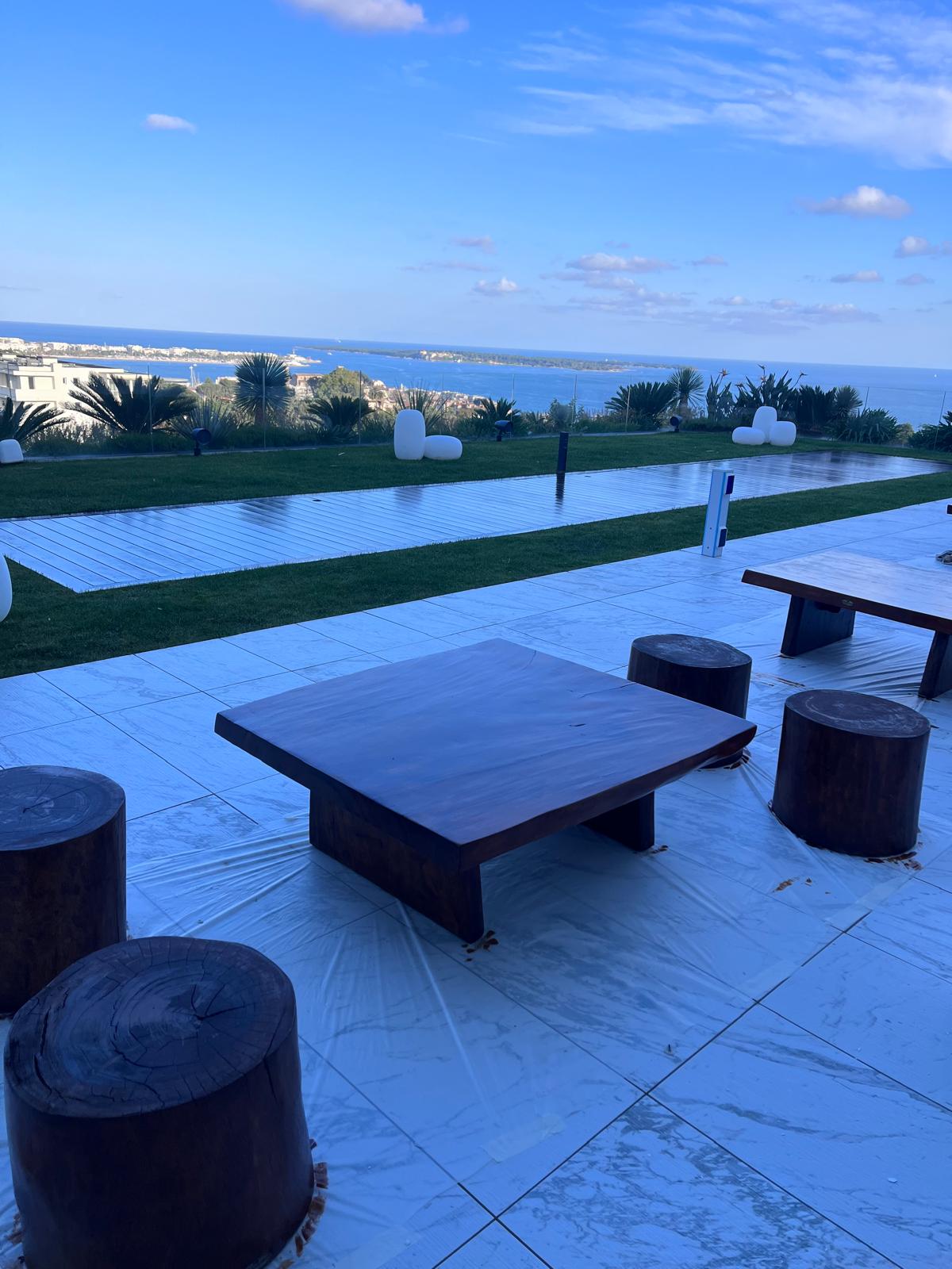 Mobilier bois massif, terrasse
